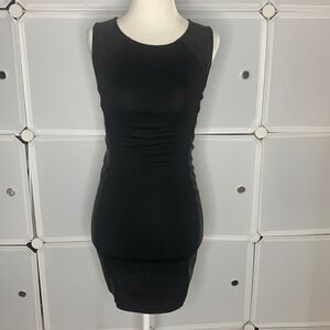 H&M Divided Sleeveless Faux Leather Body Con Dress Size 4
